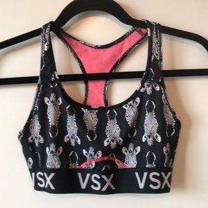 Victoria’s Secret sports bra, small, zebra face print great condition!